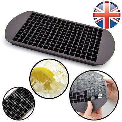 UK Seller* Silicone 160 Cavity Mini Square Ice Cube Tray Maker Mold Mould