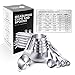 Produktbild 15 Stück Messbecher und Löffel – Premium Qualität Edelstahl, 6 Messbecher & 6 Messlöffel + 2 D-Ringe & magnetische Umwandlungstabelle – Küchenzubehör Kochen Backen Weihnachten Geschenk