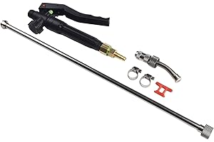 OCEANLEND Baguette d'arrosage de jardin de 73 cm de rechange pour lance pulvérisateur réglable, baguette pulvérisateur en acier avec pointe en laiton de 0,95 cm