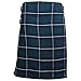 Produktbild Tartanista - Herren Kilts mit 61 cm (24“) Länge - hochwertig - Blau Douglas - Taille (Nabelhöhe) 101,6cm (40“), Länge 61cm (24“)