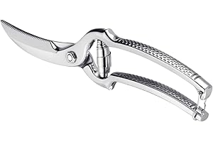 Thiru Premium Ciseaux à volaille - Ciseaux de cuisine pour les professionnels - Mécanisme à ressort facile à utiliser pour les droitiers et les gauchers - Ciseaux à viande avec fermeture de sécurité