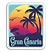 Produktbild DestinationVinyl 2 x 10cm Gran Canaria Vinyl-Aufkleber - Spanien Fun-Aufkleber Laptop Gepäck # 18200 (10 cm groß)