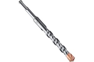 SUQIN Wiertło Udarowe SDS Plus 18 mm x 200mm-Profesjonalne Wiertło Do Betonu Do Kamienia Z 4 Ostrzami Z Twardego Metalu Nadaje Się Do Wiercenia W Betonie/Kamieniu Naturalnym/Murze