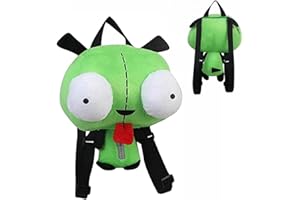 JUSONGKWCP InvaderZIMS Gir Plüsch Rucksack Schultasche | Stilvolle Wasserdichte Plush Rucksack Casual Daypack | Primary Junior High University Schultasche Bookbag