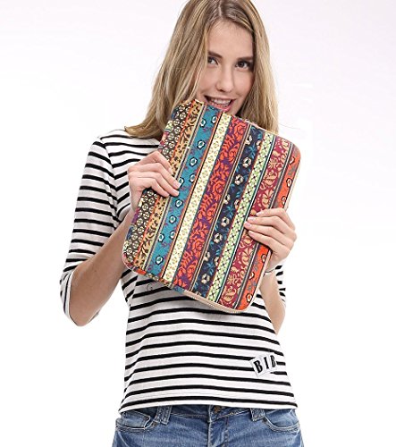 Plemo Laptophülle, Bohème Stil Canvas-Gewebe Hülle Sleeve Tasche für 27,9-29,5 cm (11-11,6 Zoll) - 2