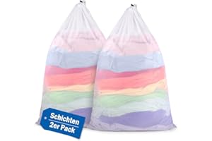 ecooe groß Wäschesack für Waschmaschine, 2 Stück XXL Wäschenetz mit Kordelstopper, 60X90cm Wäschebeutel für Decken, Rucksack, Plüschtiere, lange Röcke, für den Schulanfang, Wohnung, Wohnheim usw