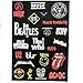 Price comparison product image 22pcs Rock Music U2 Tongue Linkin Park KISS MUSE Jazz Radio Blur AC DC The Beatles Iron Maiden Green Day Car Sticker Laptop Skateboard Guitar Decals