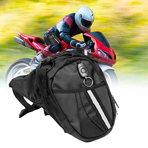 Gugutogo Bolsa multifuncional de nailon impermeable para motocicleta (color negro)