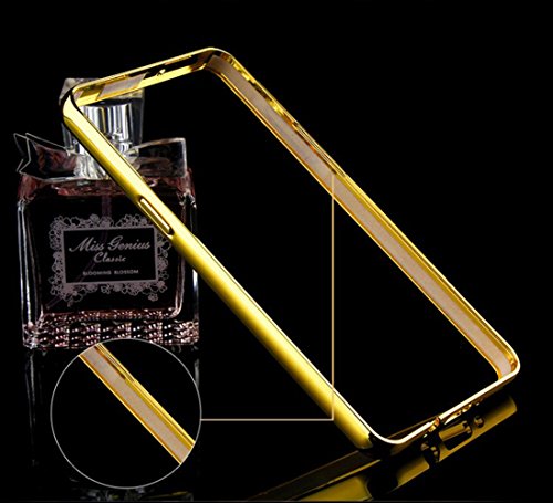 Sunroyal    Samsung Galaxy Note 2 N7100 funda carcasa de alta calidad PC metal Bumper case   cover S  per delgado Bling Metal Edge arco Bumper Parachoques Frame   espejo espalda caso Resistente a los ara  azos y anti-golpes para Galaxy Note 2- Mirror Oro