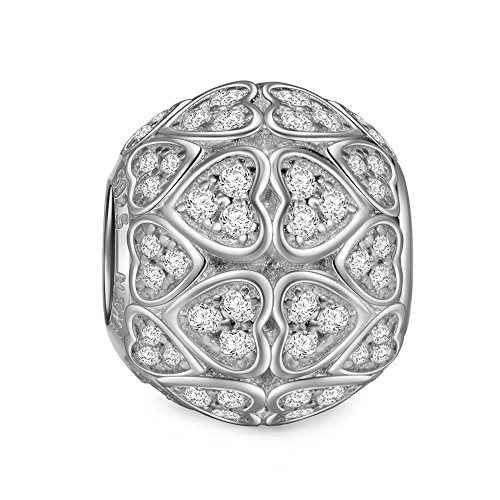 NinaQueen Loyal Love 925 Sterling Silver Charms Bead for women fit pandora  charms bracelet
