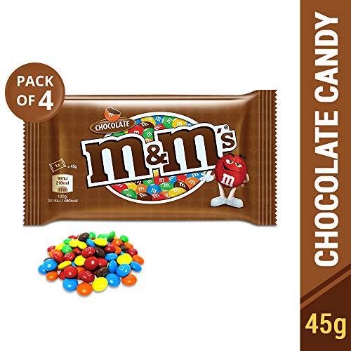 M&M's Milk Chocolate Candies, 45g (Pack of 4)