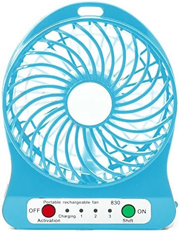 USB Mini Fan Rechargeable Portable Desk Fan with LED