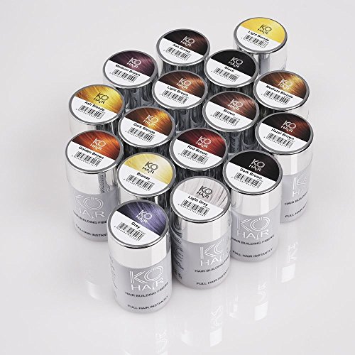 KÖ-HAIR FIBERS Haarverdichtung, Schütthaar, Streuhaar für lichtes Haar und Teilglatze 12g Farbe Schwarz - 8