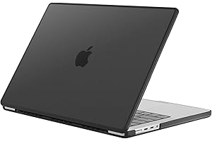 ProCase Etui do MacBook Pro 16 cali 2023 2022 2021 (M3 A2991 /M2 A2780 /M1 A2485), odporne na uderzenia i przezroczyste etui ochronne Case Cover do MacBook Pro 16" -czarne