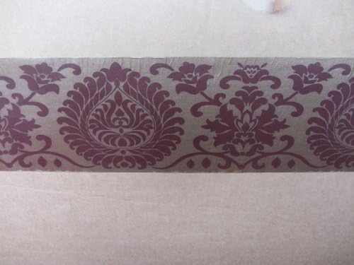 DAMASK MOCHA WALLPAPER BORDER SELF ADHESIVE BEDROOM HALLWAY LOUNGE 5x12.5 30510 free shipping