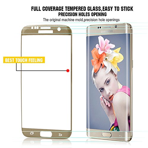 Samsung Galaxy S7 Edge Protector de Pantalla TEFOMATE Vidrio Templado Protector de Pantalla Completa Tempered Glass Screen Protector para Galaxy S7 Edge 5 5 Curvado 3D Silk Gold-Oro reviews Samsung Galaxy S7 Edge Protector de Pantalla TEFOMATE Vidrio Templado Protector de Pantalla Completa Tempered Glass Screen Protector para Galaxy S7 Edge 5 5 Curvado 3D Silk Gold-Oro