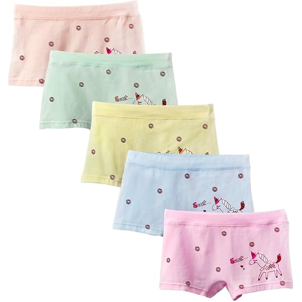 Adorel Meisjes Boxers Ondergoed Katoen Onderbroek Set van 12 Eenhoorn 110-116 (Fabrikant Maat M