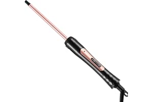 ‎HAGLATER Lockenstab Kleine Locken, Haglater Mini Lockenstäbe 9mm, Dünner Lockenstab Dünn enge Locken, 40s Schnelles Aufheizen, 2 Temperatur 180°C/210°C, Lockenwickler für Kurze/Lange Haare