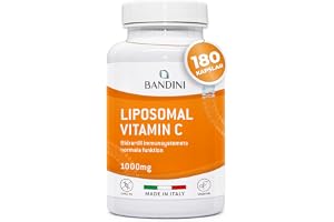 Bandini® Liposomal Vitamin C 1000mg 180 kapslar - 3 Månaders | Hög dos | Liposomalt Vit C | 100% vegan | Antioxidant, Immunförsvar, skelett, brosk, hud, tänder, trötthet
