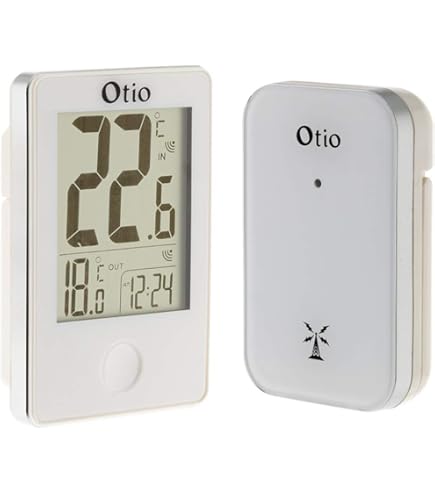 Otio Magnetisches Hygrometer-Thermometer - LCD Display In Orange
