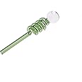 Glass 6 Inch Coil Oil Burner Pipe (Green)