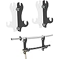 Joyzzz Sword Wall Mount, 2 Layer Sword Wall Mount Display Hooks, Acrylic Katana Stand Wall Mounted, Lightsaber Wall Mount, Sword Stand, Sword Hook Display Which Can Support All Swords