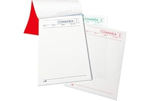BM BEMORE Bm – BeMore – Modello 512/3, 0100198 – Blocchetto Comanda Per Ristorante Triplice Copia – Carta Autoricalcante – Fogli 25+25+25 – Dimensioni 9,8Cm X 16,5Cm – Confezione Da 10 Pezzi
