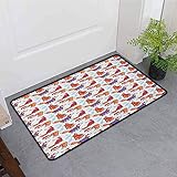 ALFOMBRAS SUPER ABSORBENTES: estas fibras súper absorbentes limpian la suciedad, el polvo, la arena, el lodo, el pasto, el agua, el aguanieve, el aguanieve y la nieve de los zapatos al instante, manteniendo los pisos limpios y secos