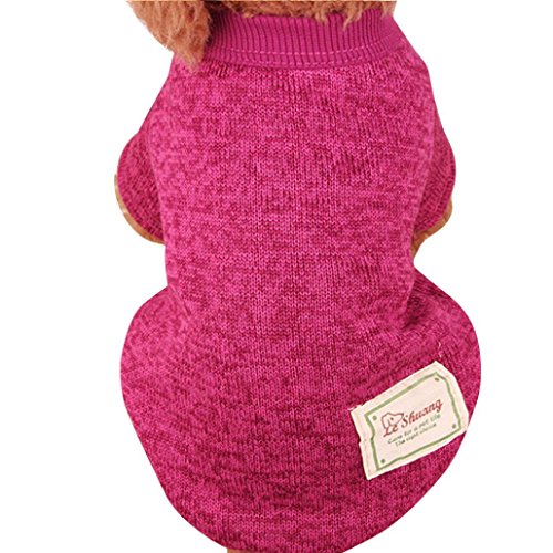 Ropa para mascotas,RETUROM Ropa de abrigo suéter de lana caliente para mascotas cachorro de perro