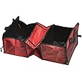 NIKAVI Boot Organiser -Multipurpose Car SUV Trunk Organizer Car Storage Box - Best Heavy Duty Construction - Great For Car,SUV,Truck,Jeep,Minivan,Home - Durable Collapsible Cargo Storage (RED)