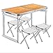 Produktbild LLRDIAN Outdoor-Klapptisch und Stühle tragbare Tisch Ausstellung Industrie Tisch Push-Tabelle Picknicktisch Stall Klapptisch Computer-Klapptisch (Farbe : Braun, größe : 120 * 60 * 55cm)