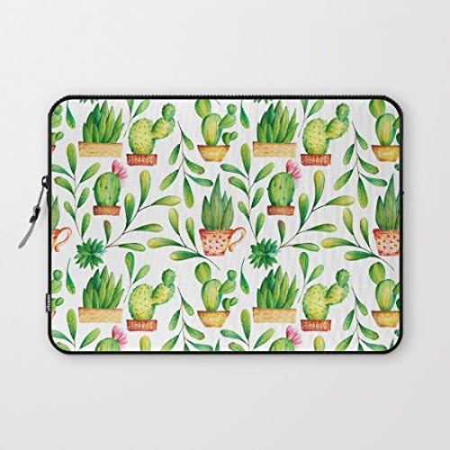Longdong 15" Cactus Pattern Computer Case Bag Slim Protective Laptop Sleeve Cover for MacBook Pro / Laptops / Notebook