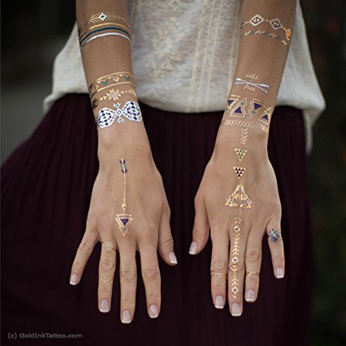 Party Tattoos, Henna Style tattoo Armband, tattoo Kette - 5