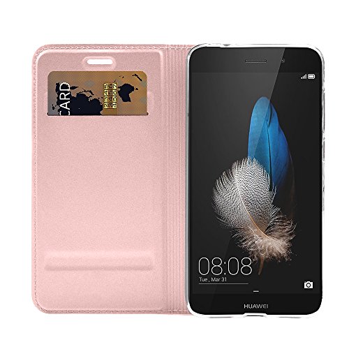 VIFLYKOO Huawei P8 Lite 2017 Funda Huawei P8 Lite 2017 Flip Cover Con Ranura para Tarjetas Shell Cuero Wallet Carcasa para Huawei P8 Lite 2017 Case - Oro Rosa VIFLYKOO Huawei P8 Lite 2017 Funda Huawei P8 Lite 2017 Flip Cover Con Ranura para Tarjetas Shell Cuero Wallet Carcasa para Huawei P8 Lite 2017 Case - Oro Rosa