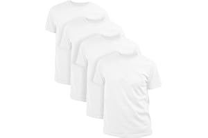 Basic Treasure Lot de 4 t-Shirts pour Homme, 100% Coton, pour Homme, Tailles M, L, XL, 2XL ou 3XL