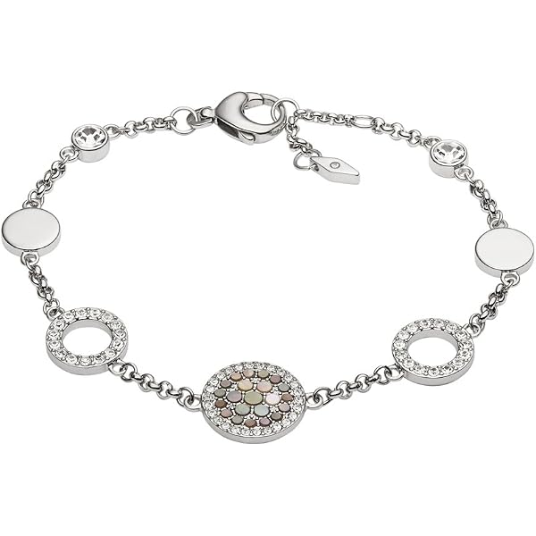 Fossil Anello Da Donna Vintage Glitz, Lunghezza: 21,5 X 20 X 6 Anello In Acciaio Inossidabile Oro Rosa, JF03460791