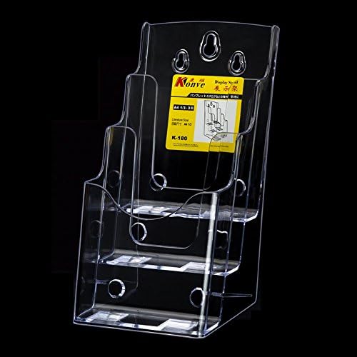 Magazine racks Magazine Display Stand PS Material Transparent Wall Hanging Multifunction Desktop Home Office Data Box (Size : 3#)