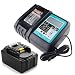 Produktbild KDJ [ Kit Ladegerät und Akku ] Ersatz für Makita DC18RC / DC18RA 3A 14.4 und 18V Li-Ion und BL1830 18V 5,0Ah Lithium-Ionen-Akku Akku Mit LED, Ladegerät Mit LCD-Bildschirm