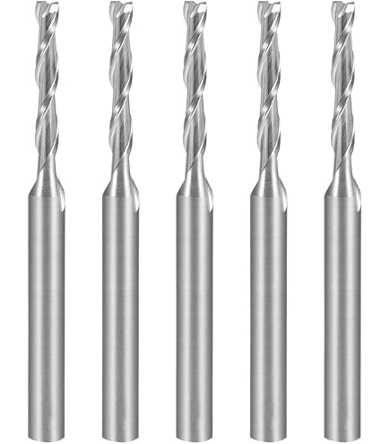 sourcing map 10 Stücke 1,5mm Hartmetall Schaftfräser Gravur Fräser für Leiterplattenmaschine, 1/8 Schaft
