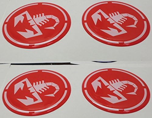 55 mm Red Tuning 3d Effect 3 M Lathes Studs Cap Hub Cap Stickers Stickers for Alloy Rims X 4 Pieces