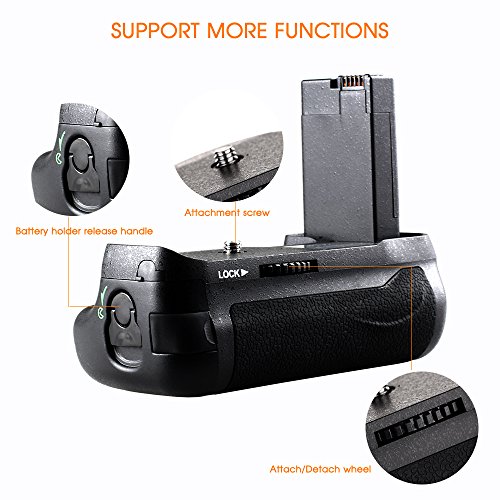 SAMTIAN BG-2T Batterie Grip Poign  e d alimentation pour Nikon D5500 Batterie EN-EL14A pour Alimentation Vertical Compatible pour remplacement pour appareil photo DSLR   C  ble d  clencheur