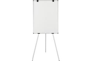 Bi-Office Earth Kyoto Lavagna Portablocco Treppiede, Superficie Non-Magnetico, 70 x 100 cm (formato Euro), Superficie Cancellabile A Secco, Cornice In Alluminio