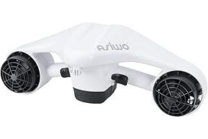 Asiwo Scooter sous-Marin avec Support pour caméra d'action Batterie-Scooter Marin à Deux Moteurs étanche pour la plongée, la Natation, la plongée avec Tuba