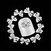 SONGQEE(TM) 10Pcs 3D Silver Alloy Rhinestones Butterfly Knot Nail Art Slices Glitters