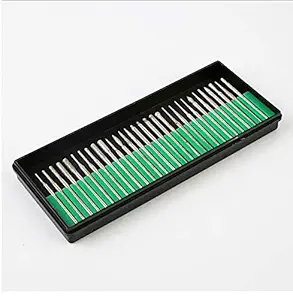 uptodateproducts 30PCS 2.35mm Shank Diamond Grinding Burr Needle Point Engraving Carving Polishing Glass Jade Stone Drill Bit Rotary Tool Set