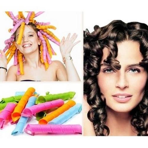ONE1X® -18pcs Natural DIY Hair Curlers Styling Magic Twist Perm Rollers Curlers Tool Set