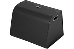 Ergocar Organiseur de coffre pliable en cuir synthétique avec ouverture à 180° - Multi-compartiments - Fond antidérapant - Accessoire de voiture essentiel