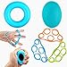 Price comparison product image Funxim Hand Grip Strengthener 5 Pack 3 Levels Finger Stretcher,1 Hand Strengthener Grip Ring,1 Hand Therapy Ball Strength Trainer for Forearm Exercise, Rock Climbing,Guitar Finger Exercise