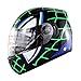 Produktbild 1-1 Straße Helm Männer Und Frauen Vollgesicht Moto-Cross Warm Doppelt Linse Anti Nebel Off-Road Sicherheit Draussen Radfahren Schutzausrüstung,Green,XL