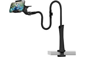 Filltown Schwanenhals Handyhalterung Bett, Handy Halterung Bett, 360° Verstellbarer Stabiler Biegsamer Handyhalterung Bett Langer Arm, Kompatibel mit Allen Arten von Mobiltelefonen, Schwarz -100CM